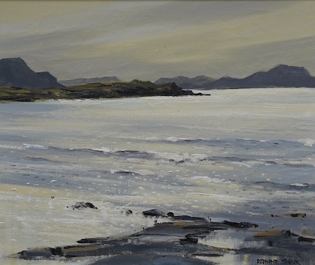 Desmond Turner (1923-2011), oil on canvas, Irish seascape, signed, 49 x 59cm. Condition - fair, craquelure throughout